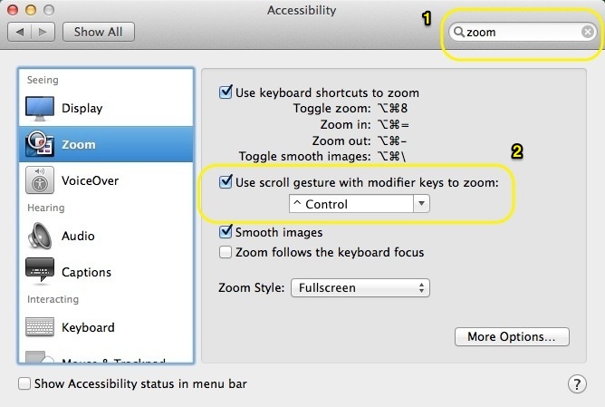 what keys do you press to search for a word on a mac
